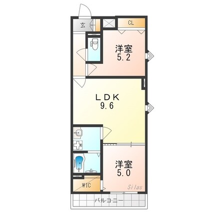 観月橋駅 徒歩12分 2階の物件間取画像